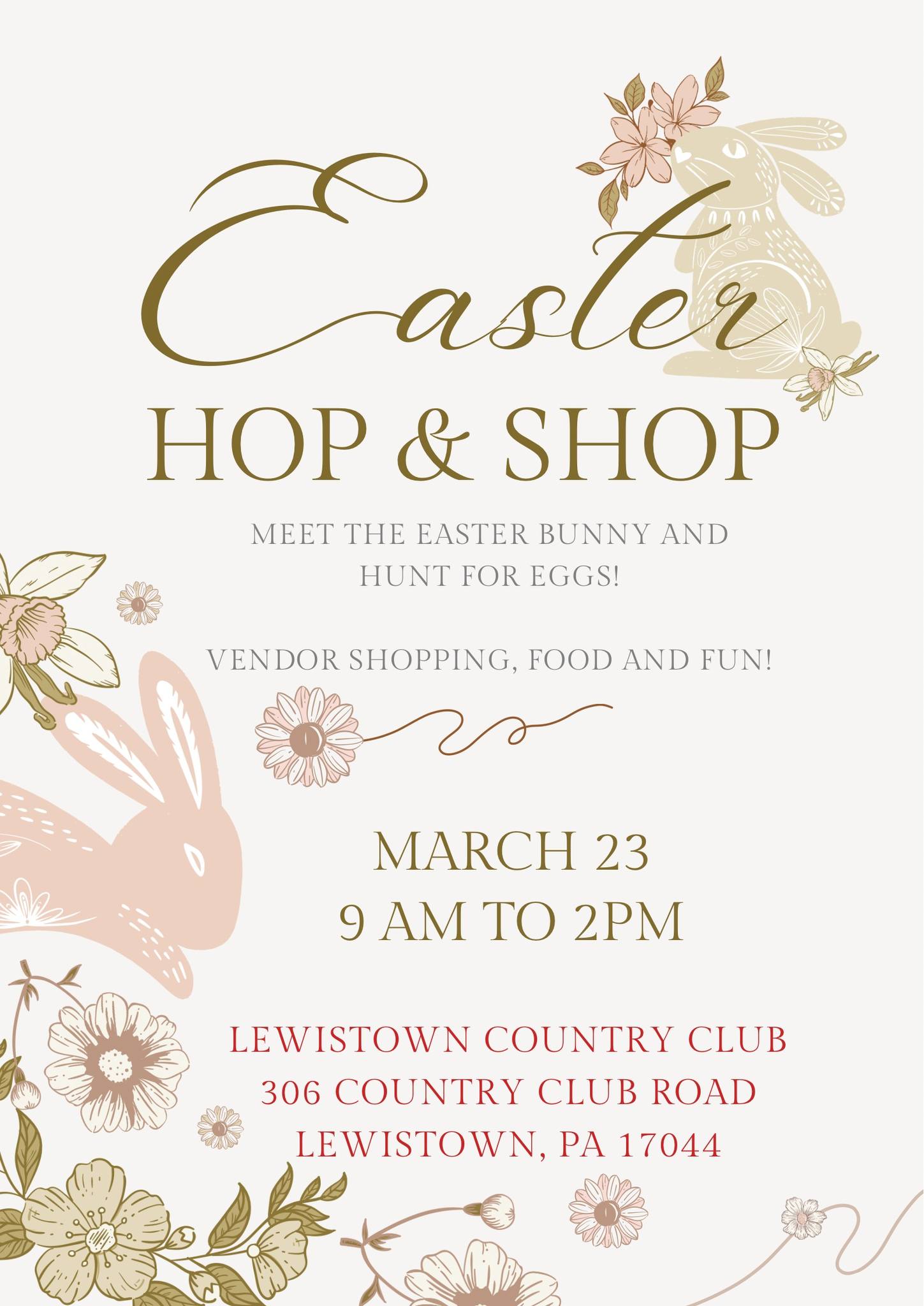 Easter Hop and Shop LCC 3.23.24 Flyer